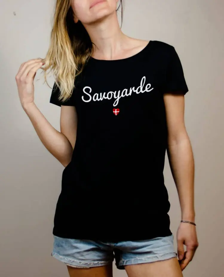 T-shirt Savoyarde Savoie femme noir