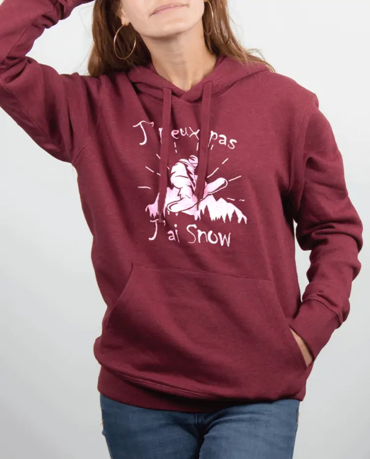 Sweat Femme Bordeau JPEUX PAS JAI SNOW