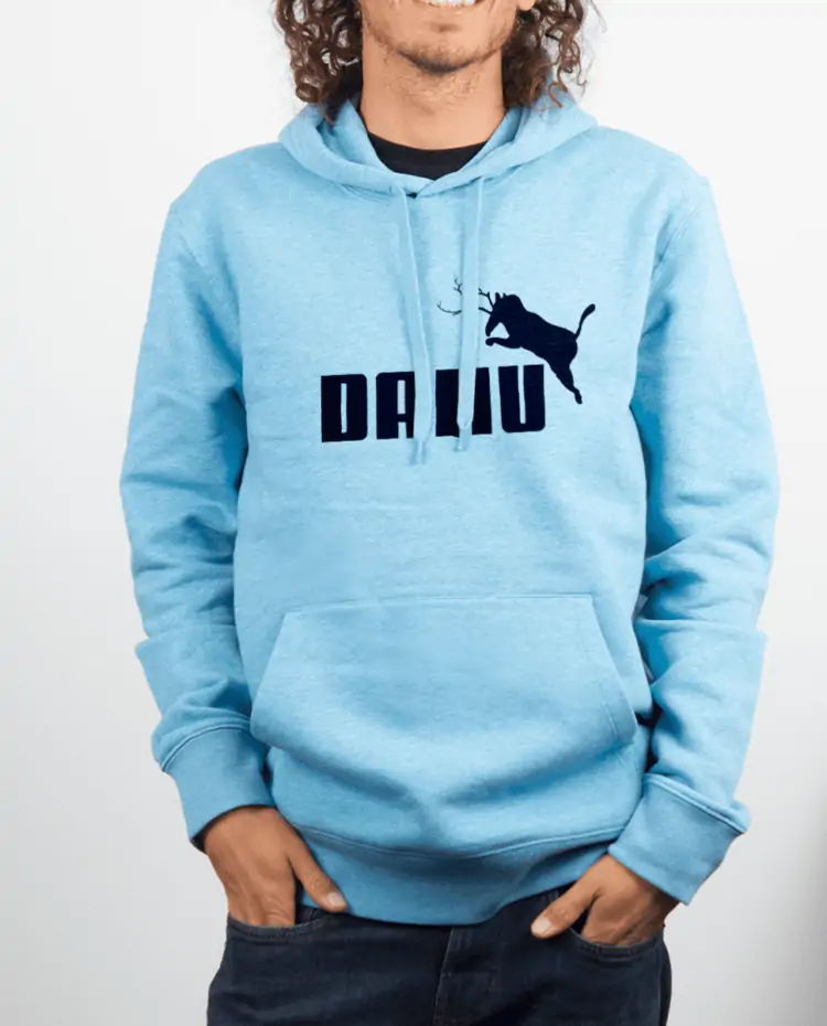 Sweat Homme Bleu ciel Dahu