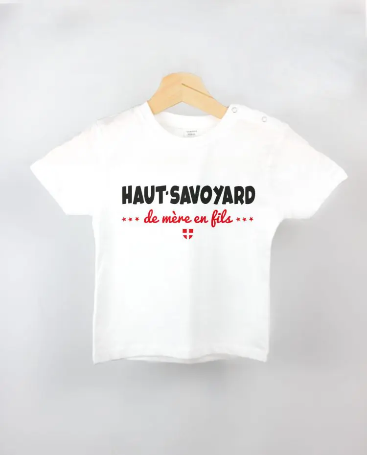 T shirt BEBE blanc Haut savoyard de mere en fils