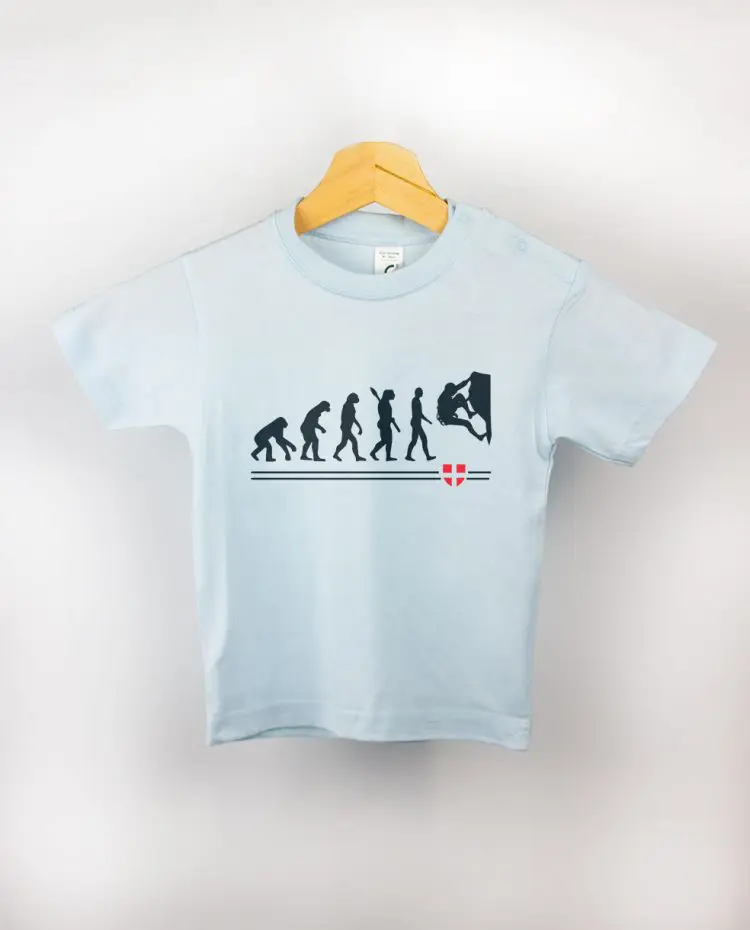 T shirt BEBE bleu clair evoluiton Escalade