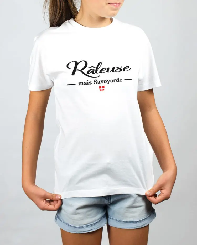 t shirt enfant blanc fille Raleuse savoyarde