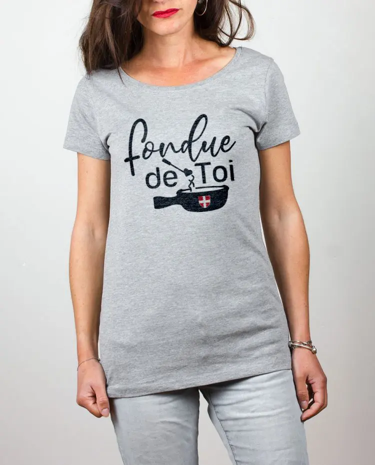 T shirt gris femme fondue de toi