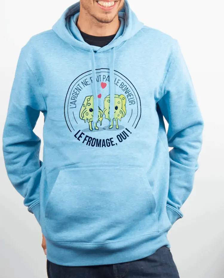 Sweat homme Bleu cie LE FROMAGE FAIT LE BONHEUR