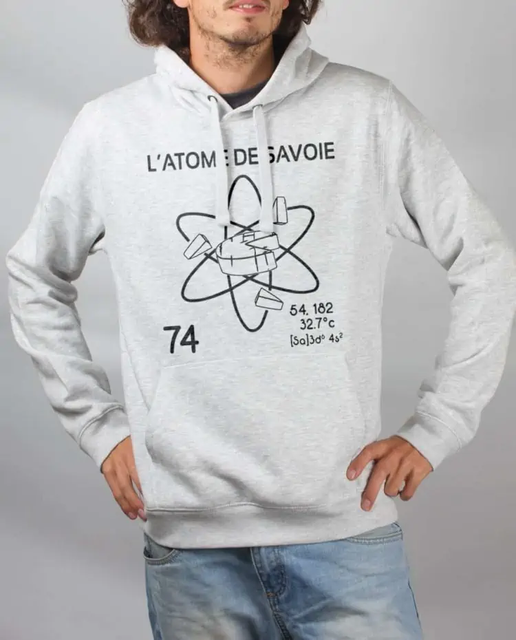 Sweat Blanc homme atome de savoie 74