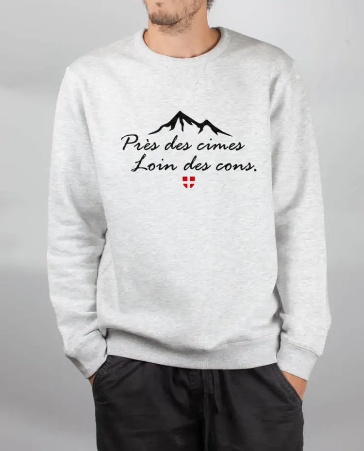 Pull sweat homme blanc Pres des Cime