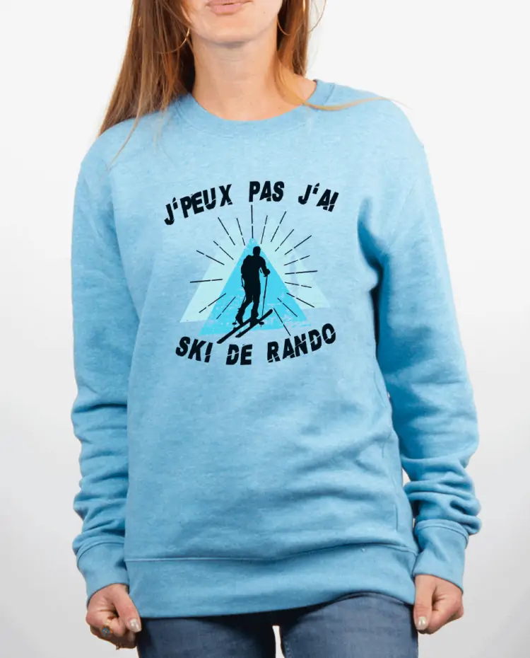 Pull Femme Bleu Ciel JPEUX PAS JAI SKI DE RANDO