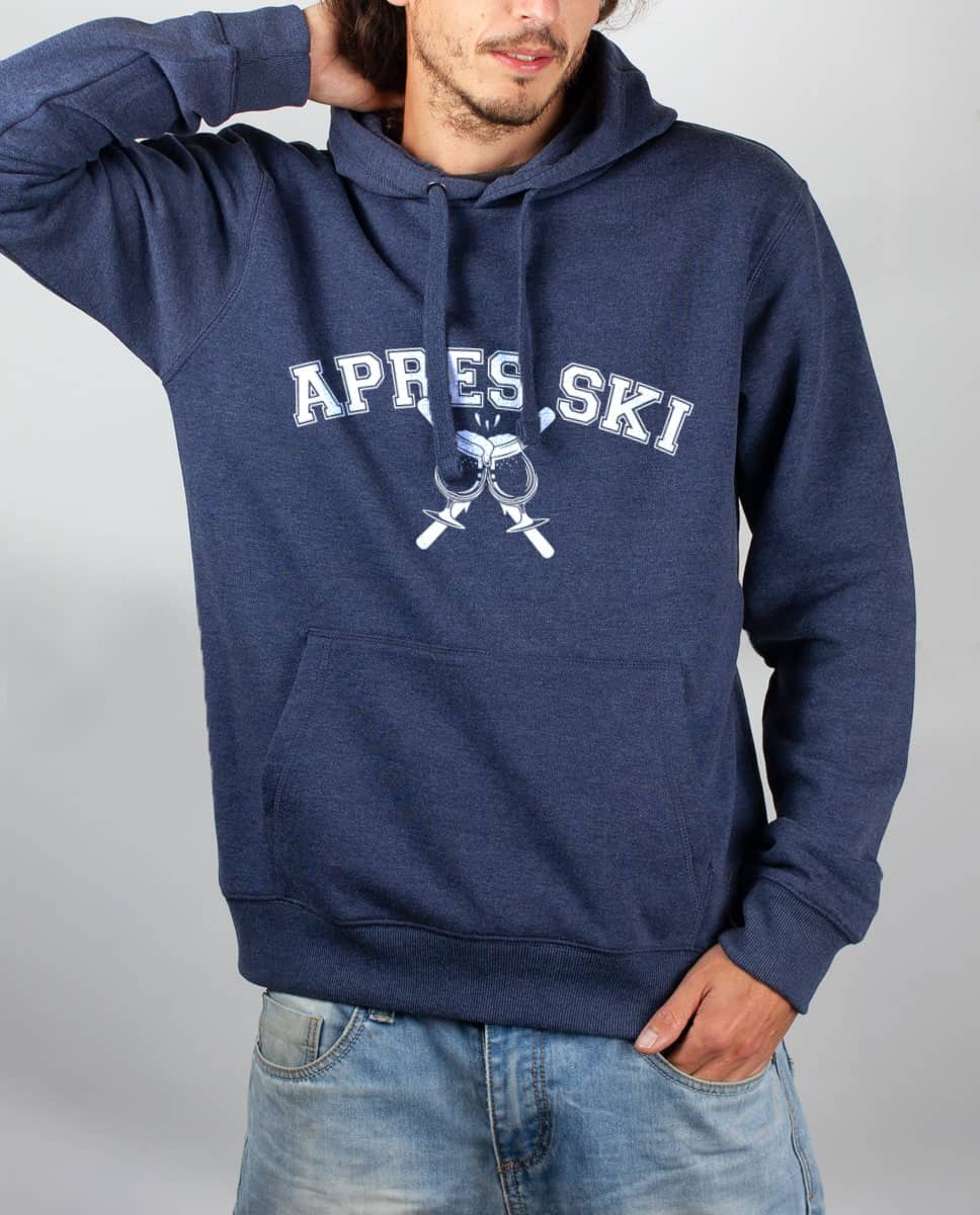 Sweat Bleu Homme Si Le Ski Alpin - Wooop Art Shop 
