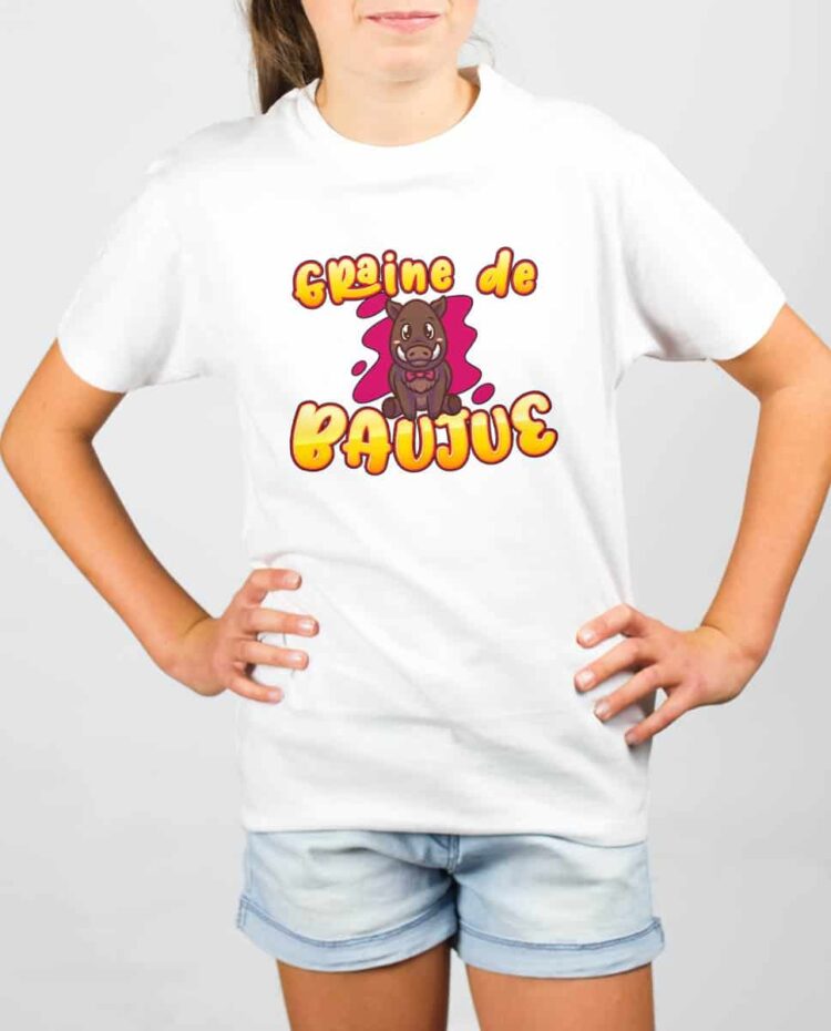 T shirt Blanc enfant Graine de baujue