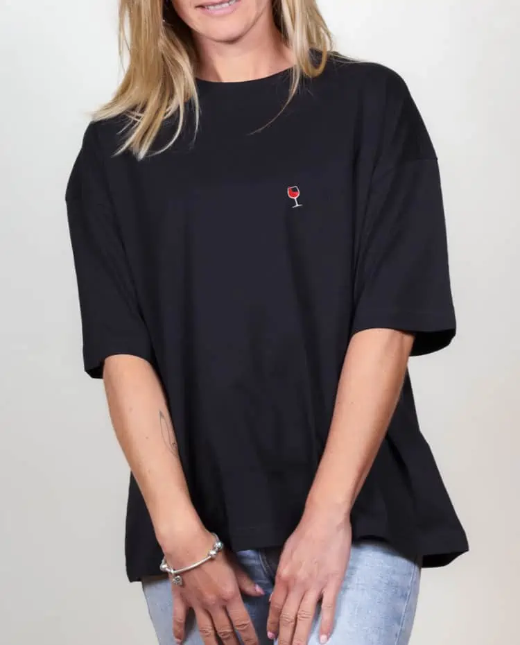 les savoyards t shirt Oversize Femme Noir