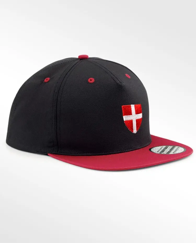 Casquette savoie Snapback Face rouge blason savoie brode scaled