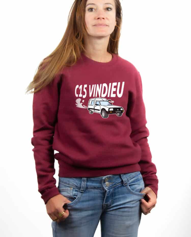 Sweatshirt pull Femme Bordeau