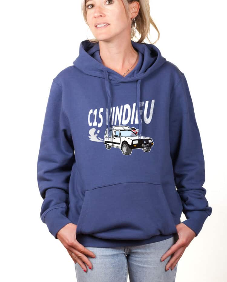 hoodie Sweat capuche Femme Bleu