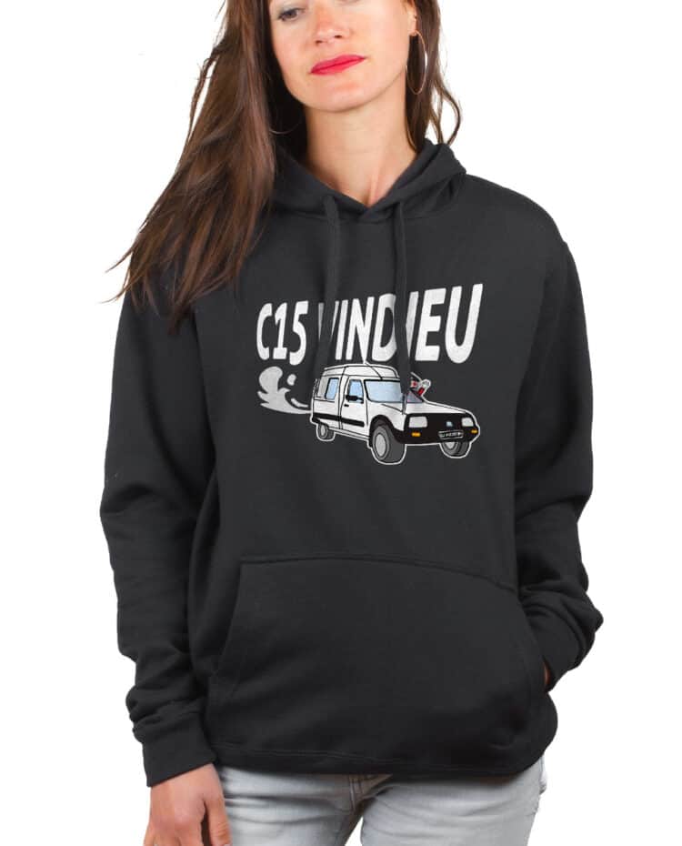 hoodie Sweat capuche Femme Noir