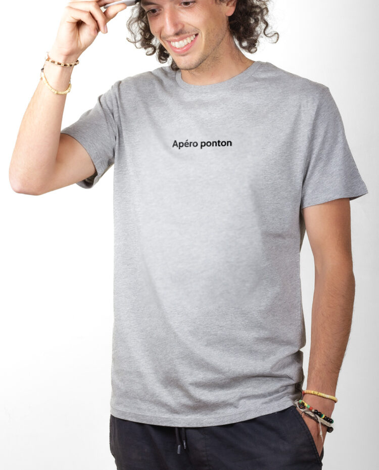 APERO PONTON T shirt Homme Gris TSHG173