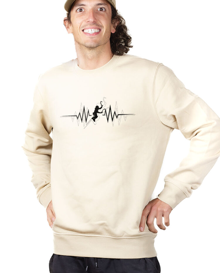 CASCADE DE GLACE BATTEMENTS DE COEUR Sweatshirt Pull Homme Naturel PUNAT148