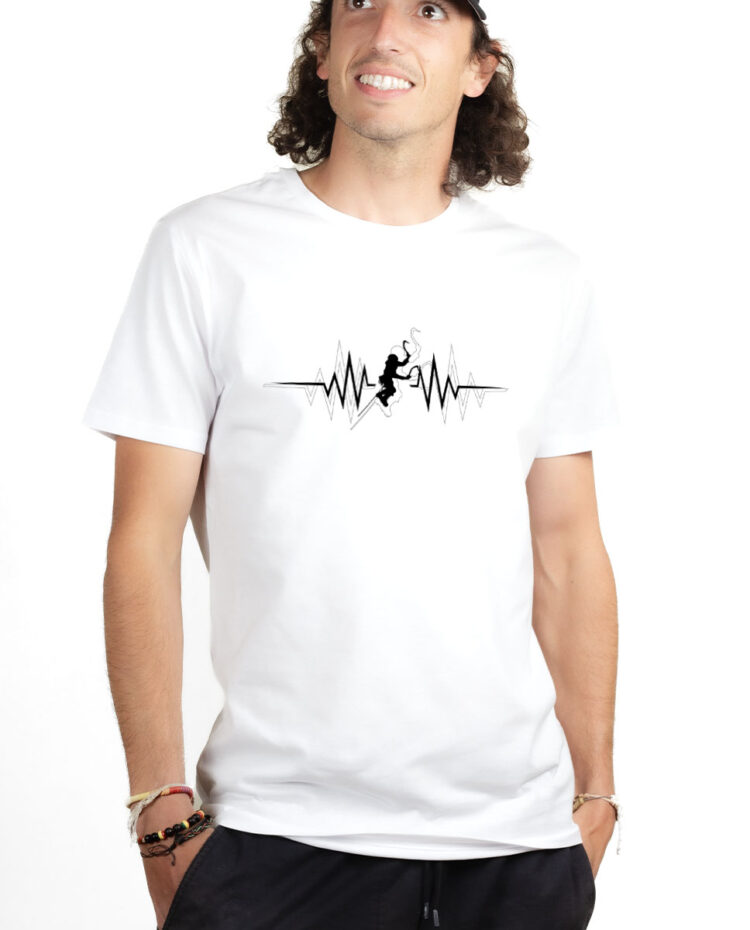 CASCADE DE GLACE BATTEMENTS DE COEUR T shirt Homme Blanc TSHB148