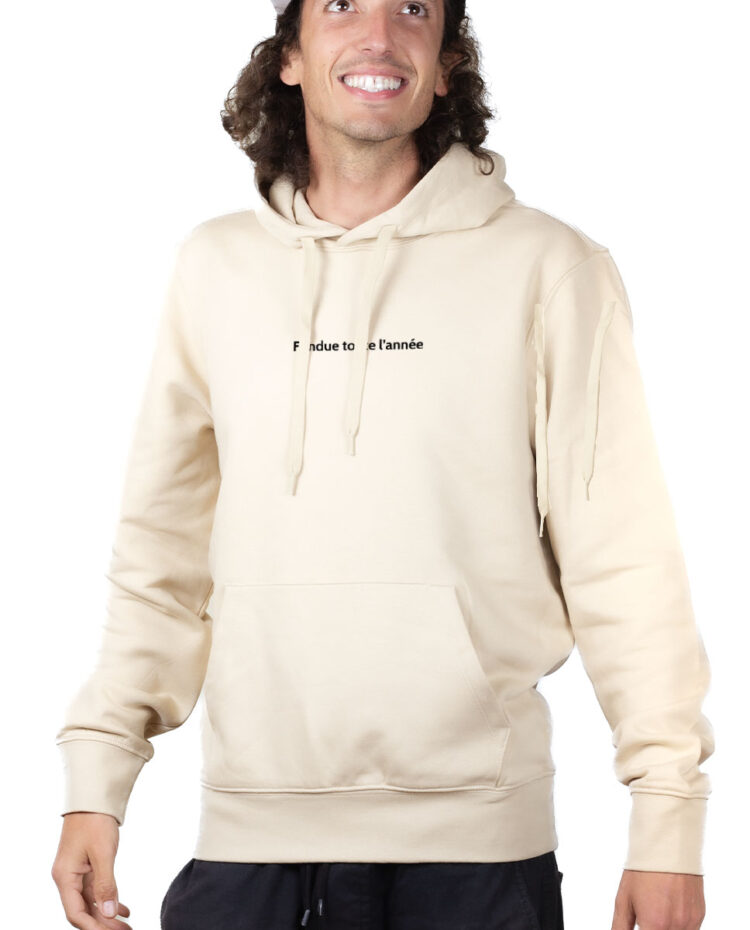 FONDUE TOUTE LANNEE Hoodie Sweat capuche Homme Naturel SWHNAT178