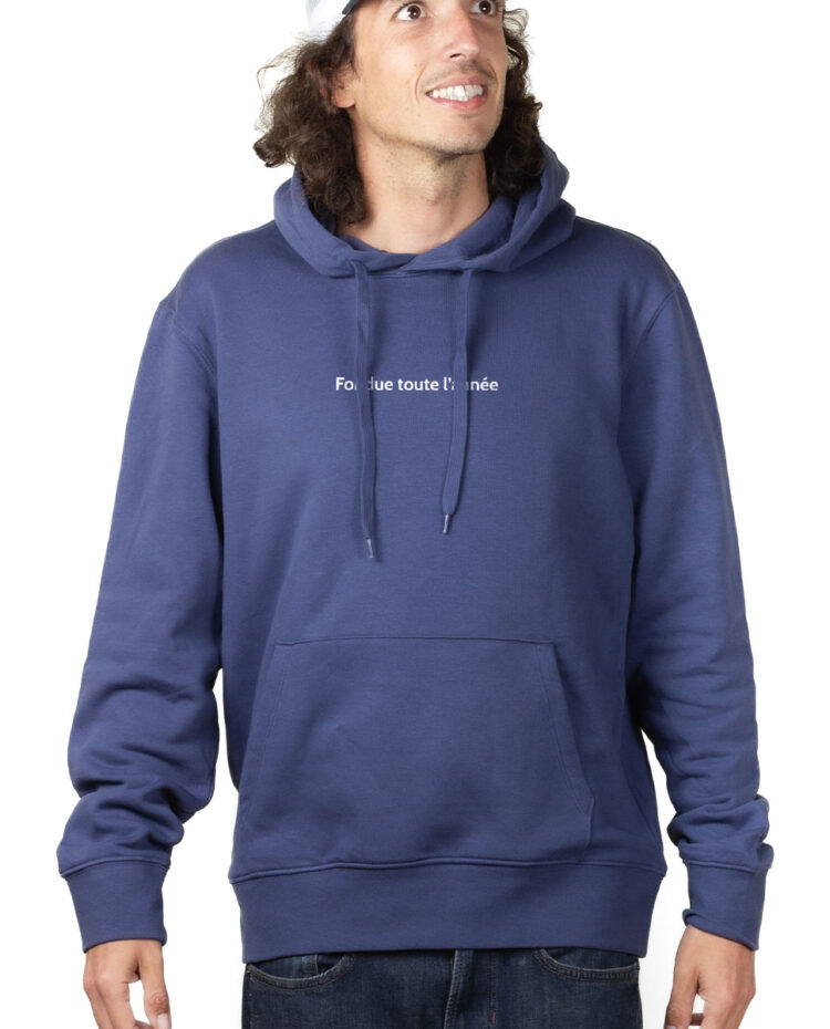 FONDUE TOUTE LANNEE Hoodie Sweat capuche homme Bleu SWHBLE178