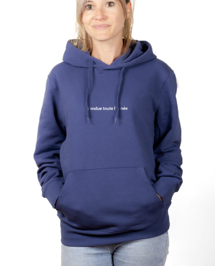 FONDUE TOUTE LANNEE hoodie Sweat capuche Femme Bleu SWFBLE178