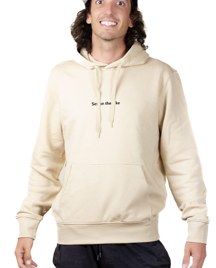 SEX ON THE LAKE Hoodie Sweat capuche Homme Naturel SWHNAT174