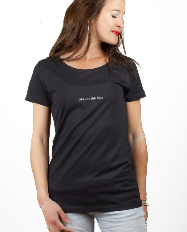 SEX ON THE LAKE T shirt Femme Noir TSFN174