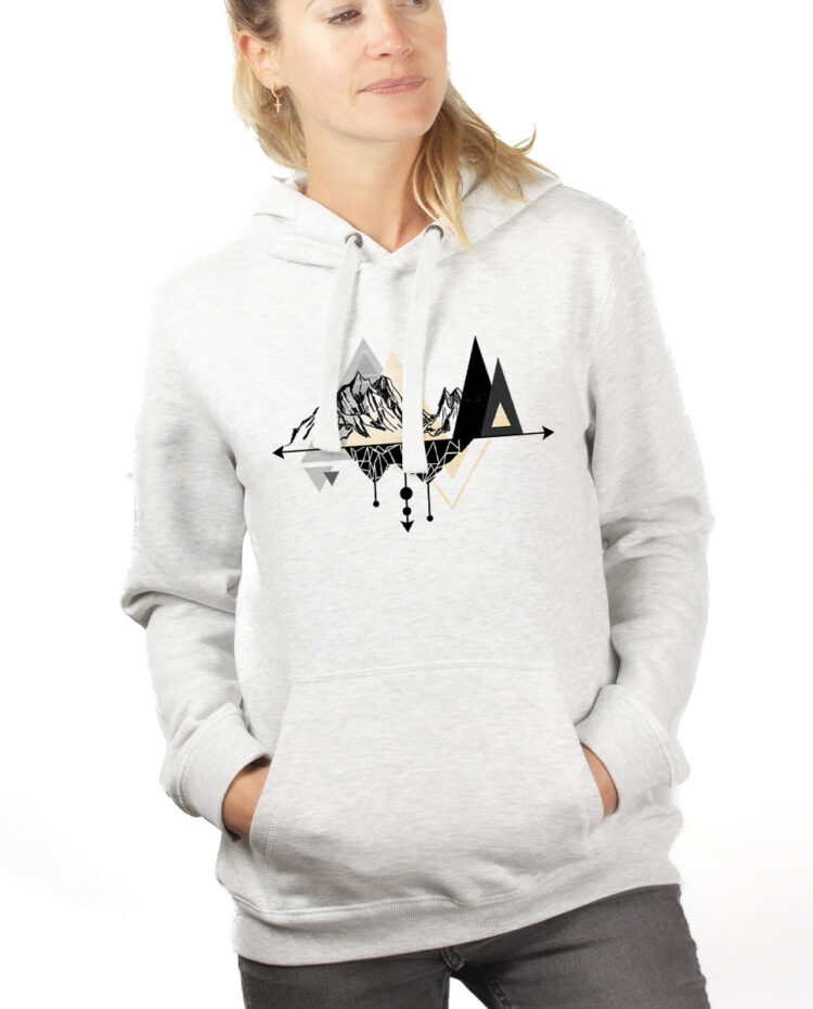 SWFBLA hoodie Sweat capuche Femme Blanc HAUTE MONTAGNE