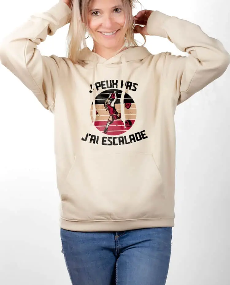 Sweat Femme naturel SWFNAT JPEUX PAS JAI ESCALADE