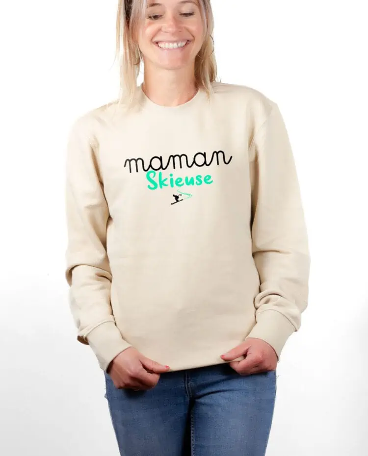 Sweatshirt pull Femme Naturel PUFNAT MAMAN SKIEUSE