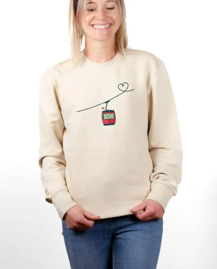 Sweatshirt pull Femme Naturel PUFNAT TELECABINE LOVE