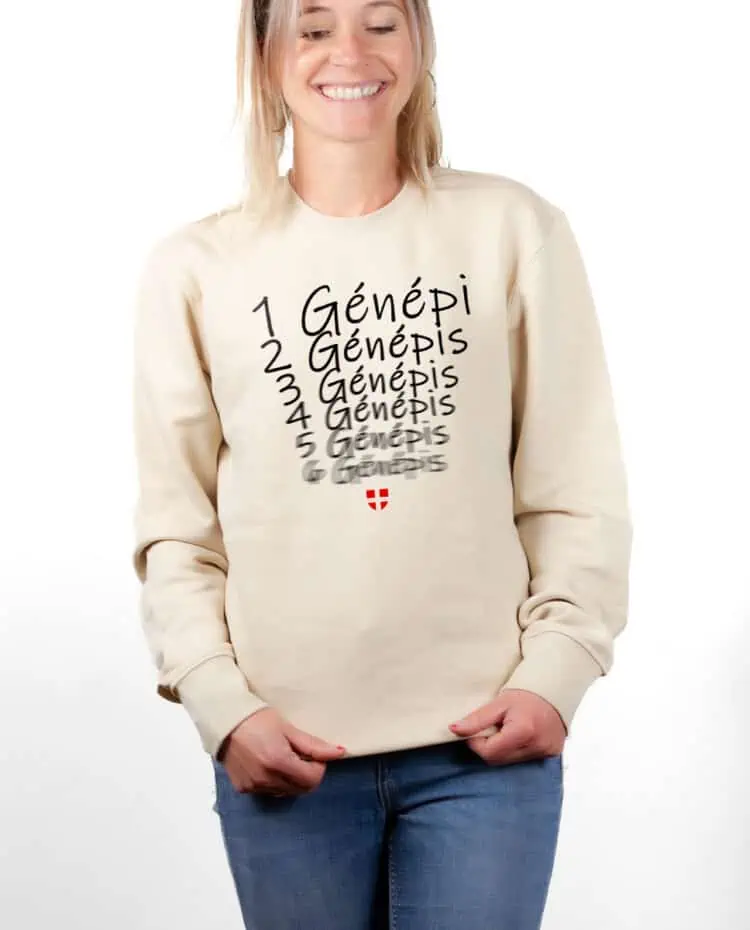 Sweatshirt pull Femme Naturel PUFNAT UN GENEPI DEUX GENEPIS