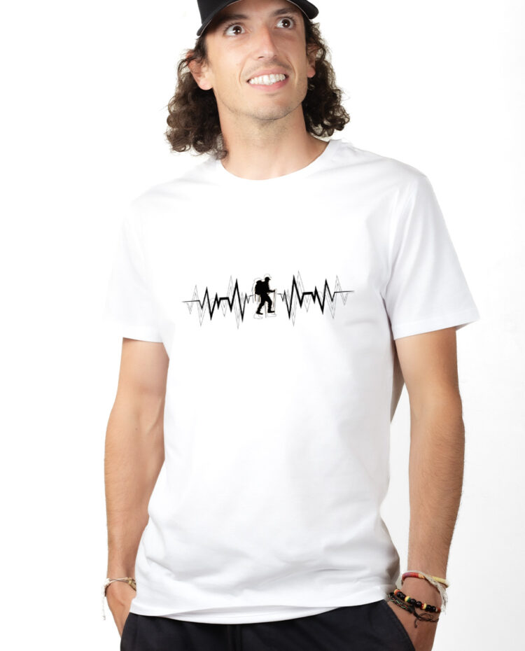 TREK RANDONEE BATTEMENTS DE COEUR T shirt Homme Blanc TSHB150