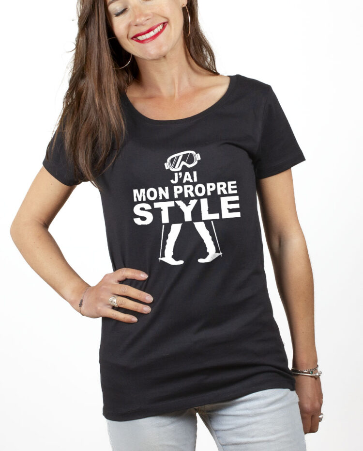 TSFN T shirt Femme Noir J AI MON PROPRE STYLE