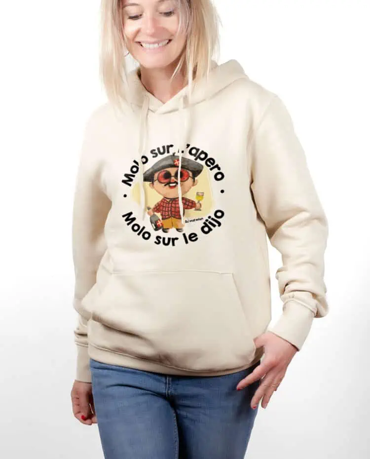 hoodie Sweat capuche Femme naturel SWFNAT MOLO SUR LE DIJO