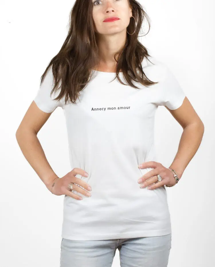 Annecy mon amour T shirt Femme Blanc TSFB212