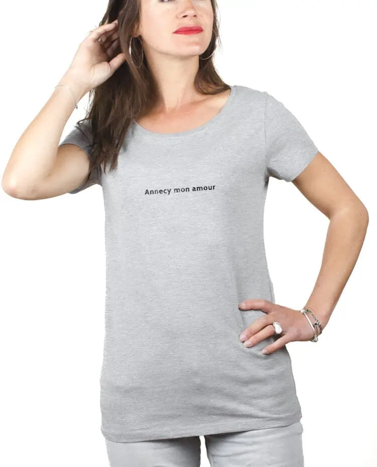 Annecy mon amour T shirt Femme Gris TSFG212