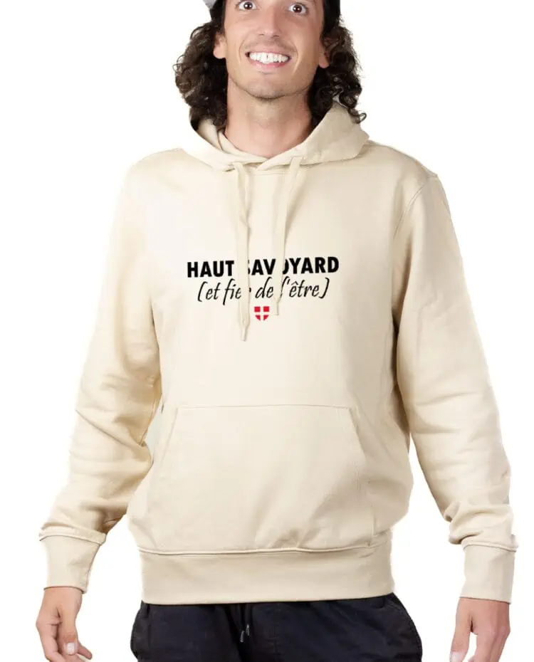 Haut savoyard et fier Hoodie Sweat capuche Homme Naturel SWHNAT229