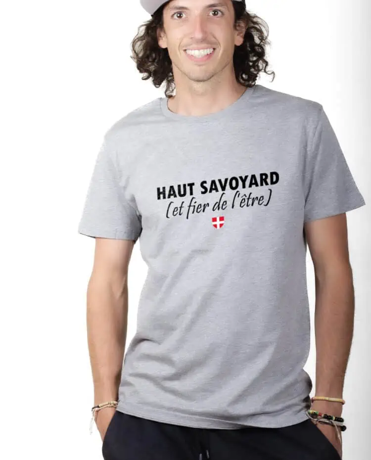 Haut savoyard et fier T shirt Homme Gris TSHG229