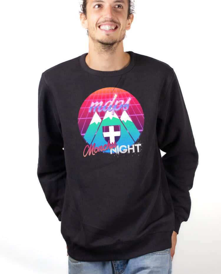 MDPS Monchu Night premiere edition Sweatshirt Pull Homme Noir PUHNOI238