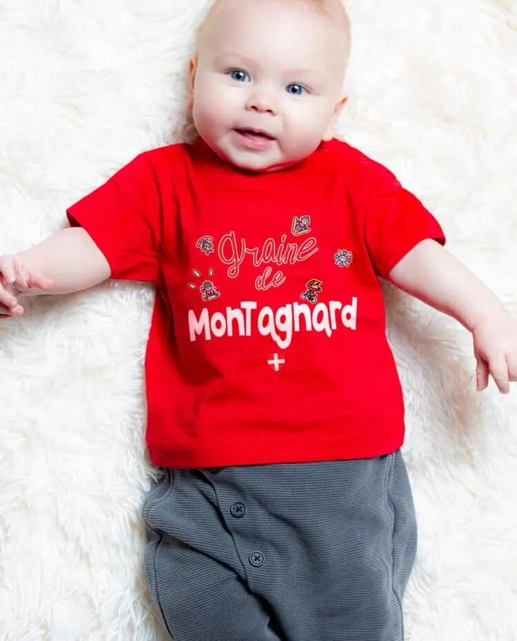 Graine de montagnard T shirt bebe rouge garcon TSBR244