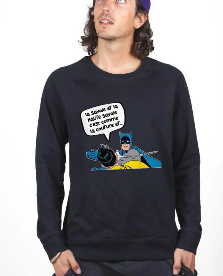 La couture et la haute couture Sweatshirt Pull Homme Noir PUHNOI257