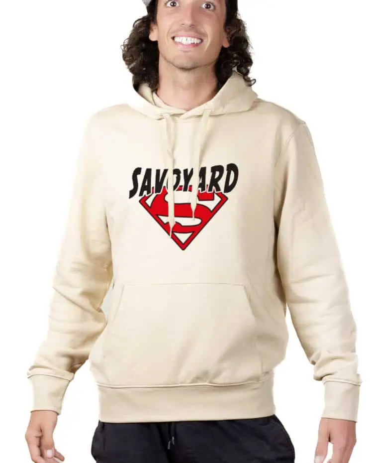 Superman Savoyard Hoodie Sweat capuche Homme Naturel SWHNAT252