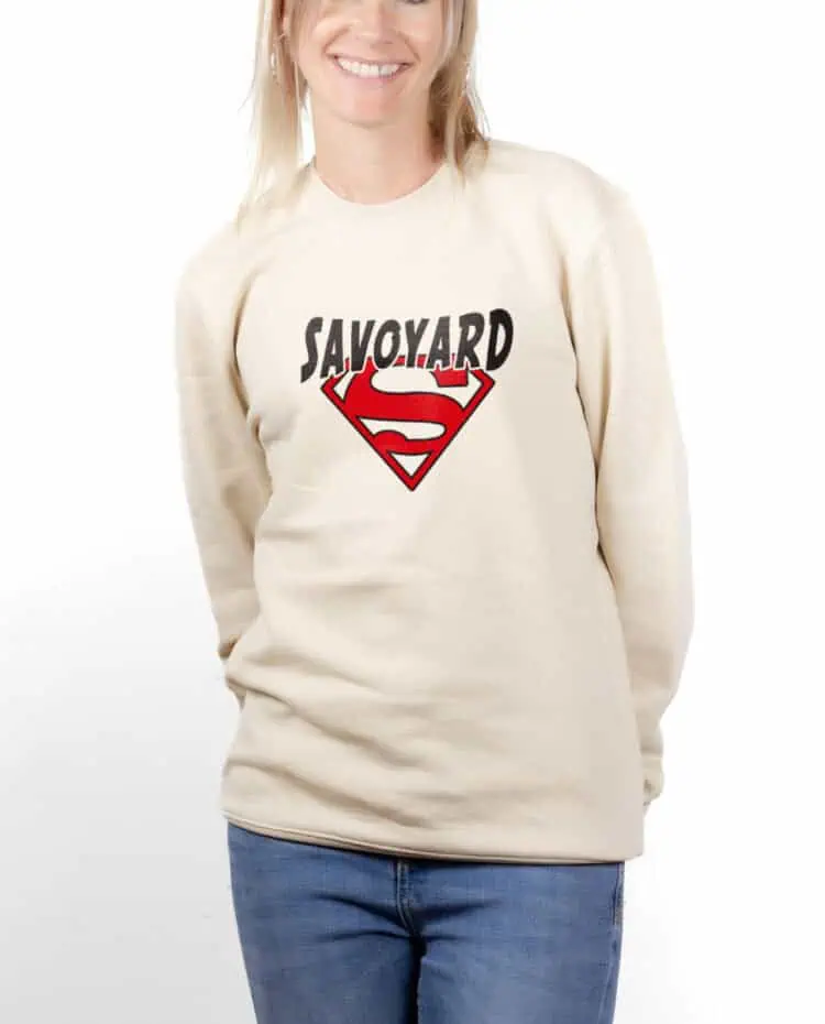 Superman Savoyard Sweatshirt pull Femme Naturel PUFNAT252