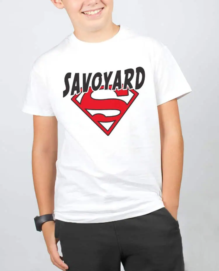 Superman Savoyard T SHIRT GARCON BLANC TSEB252