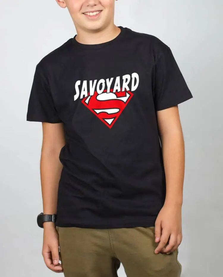 Superman Savoyard T SHIRT GARCON NOIR TSEN252