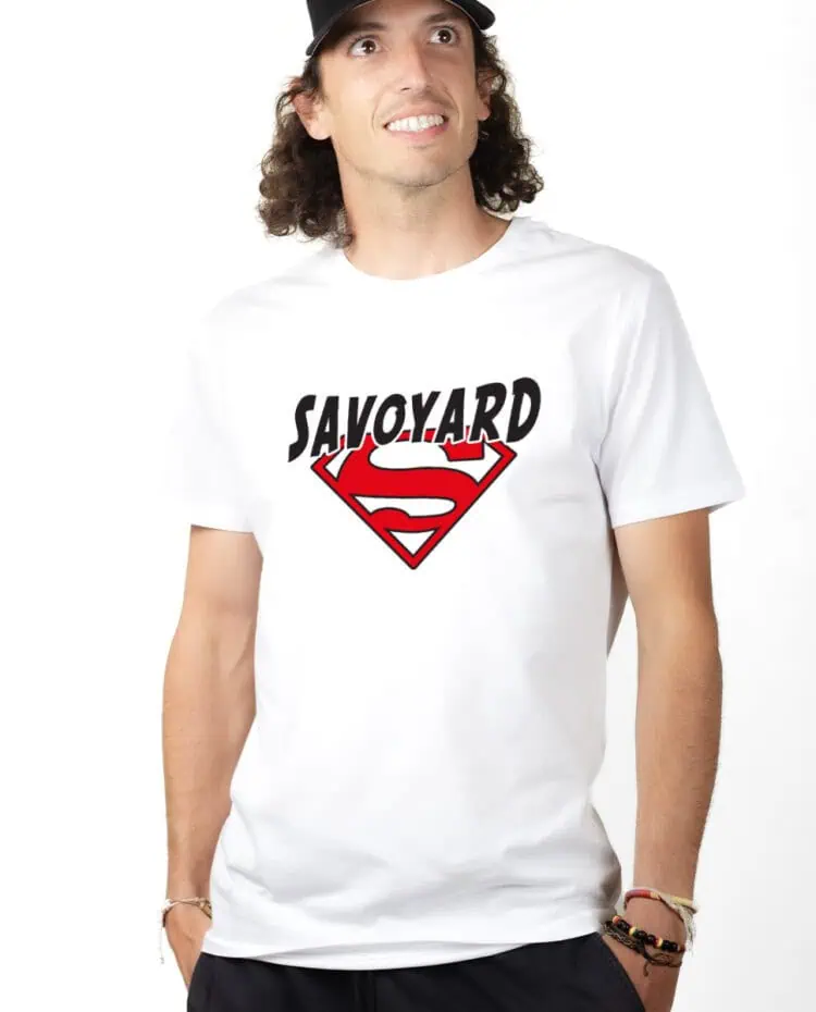 Superman Savoyard T shirt Homme Blanc TSHB252