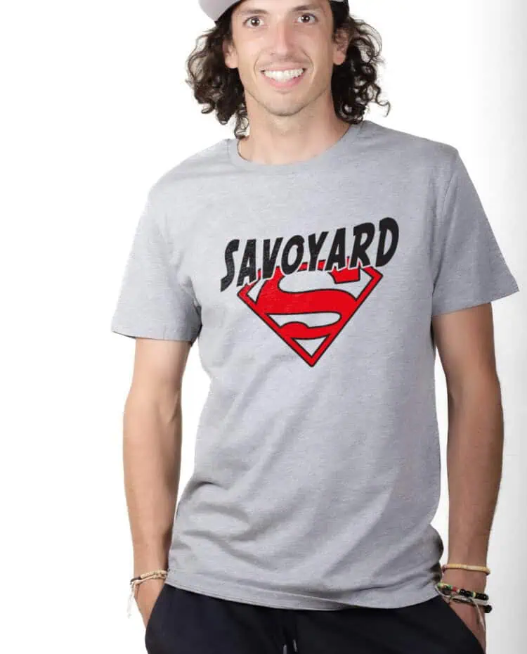 Superman Savoyard T shirt Homme Gris TSHG252