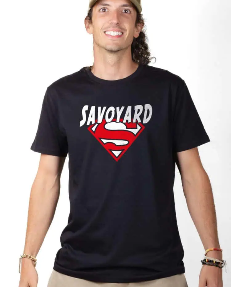 Superman Savoyard T shirt Homme Noir TSHN252