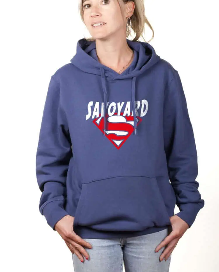 Superman Savoyard hoodie Sweat capuche Femme Bleu SWFBLE252