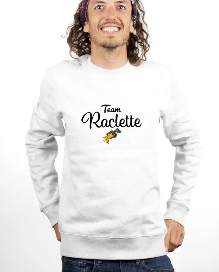 Team Raclette Sweatshirt Pull Homme Blanc PUHBLA242